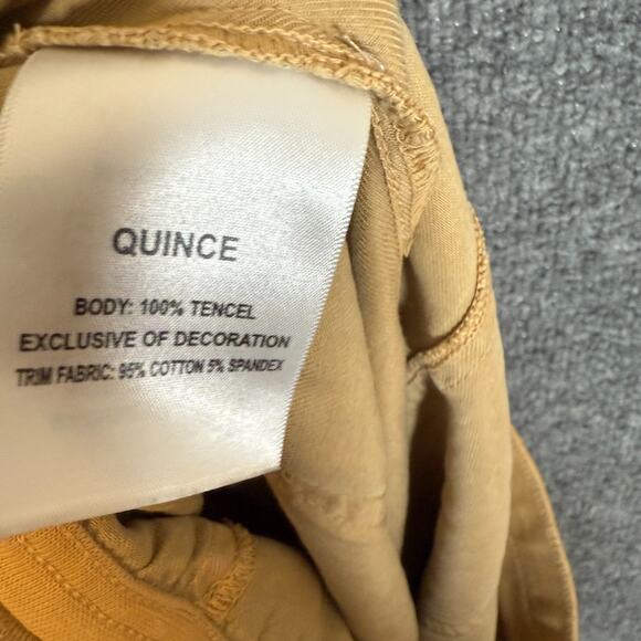 Quince Pants Womens Large Beige Khaki Cargo Joggers Tencel Stretch Flaw - Picture 11 of 13